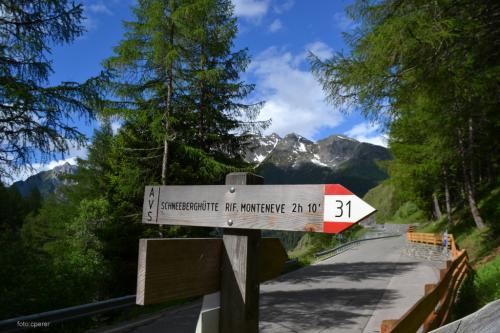 La partenza del sentiero, il nr. 31 che porta al parco minerario di Monteneve (foto c.perer)