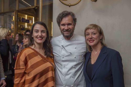 Lo chef Cracco con il duo artistico Goldschmied & Chiari