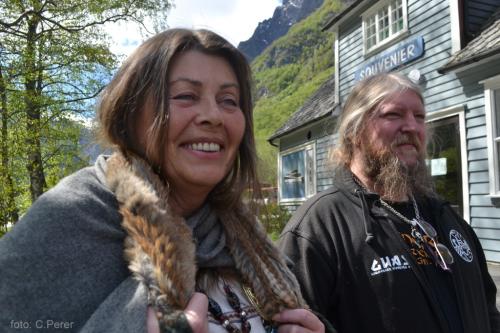 La fondatrice del villaggio vichingo  Njardarheimr di Gudvangen (foto: C.Perer)